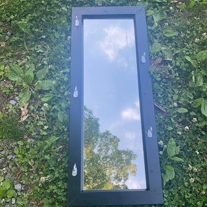 Black full length Mirror with hooks